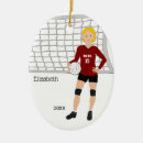 Search for volleyball christmas tree decorations Red
