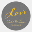 Search for gold foil love stickers Trendy