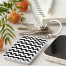 Search for black and white chevron key rings For her