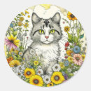 Search for grey cat stickers Flowers