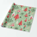 Search for nostalgic christmas wrapping paper Red