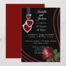 Search for ruby red anniversary invitations 40th