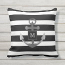 Search for black anchor cushions Black and white