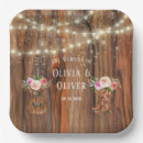 Search for western country wedding plates Wood
