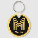 Search for letter m monogram key rings Gold
