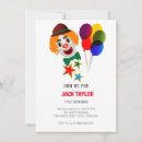 Search for circus clown invitations Kids