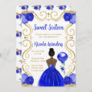 Search for royal blue gold sweet 16 invitations Floral