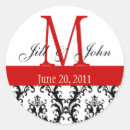 Search for red white damask stickers Groom