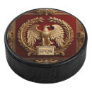 Search for gold hockey pucks Laurel wreath