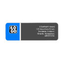 Search for blue and gray return address labels Simple