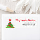 Search for canadian flag return address labels Merry christmas