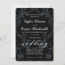 Search for black damask wedding invitations Calligraphy