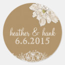 Search for brown kraft wedding stickers Simple