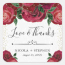 Search for red and gold wedding stickers Floral