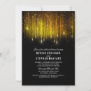 Search for black and gold rehearsal dinner invitations Glitter