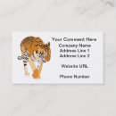 Search for tigers business cards Wildlife