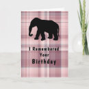 Search for elephant silhouette postcards Birthday