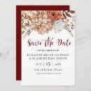 Search for burgundy floral save the dates Autumn