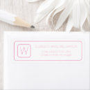 Search for pink and navy return address labels Simple