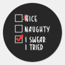 Search for i tried it stickers Dabbing santa claus