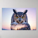 Search for double exposure posters Owl