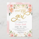 Search for pink glitter baby shower invitations Pink and gold