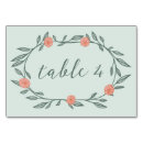 Search for flower wreath table cards Elegant