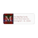 Search for red white check return address labels Pattern