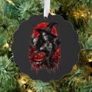 Search for red skull christmas tree decorations Spooky