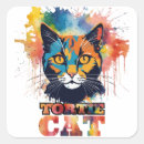 Search for cat square stickers Meow