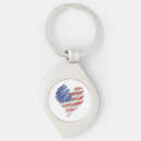 Search for heart shaped flag key rings Red