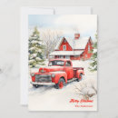Search for barn christmas cards Red truck