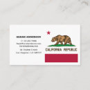 Search for state of california business cards Californian flag
