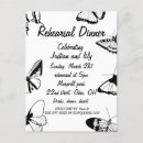 Search for postcard rehearsal dinner invitations Black and white