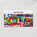 Search for world flags business cards Travel