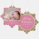 Search for baby photo christmas tree decorations Pink
