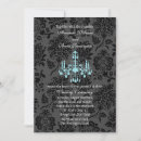Search for turquoise black wedding invitations Aqua