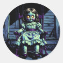 Search for antique doll stickers Scary
