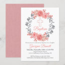 Search for pink and grey christening invitations Modern