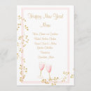 Search for new year menus Champagne glasses