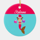 Search for mermaid christmas tree decorations Pink