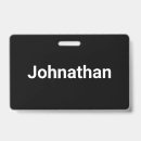 Search for black and white id badges Text