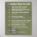 Search for 7 cardinal rules for life posters Girlfriend