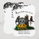 Search for raven halloween invitations Bat