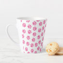Search for pink dog mugs Pattern of paws