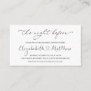 Search for rehearsal dinner enclosure cards Black and white