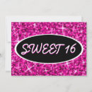 Search for pink black sweet 16 invitations Cute