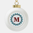 Search for vintage initial christmas tree decorations Blue