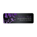 Search for floral swirl return address labels Black