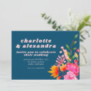 Search for navy and orange wedding invitations Watercolor flowers